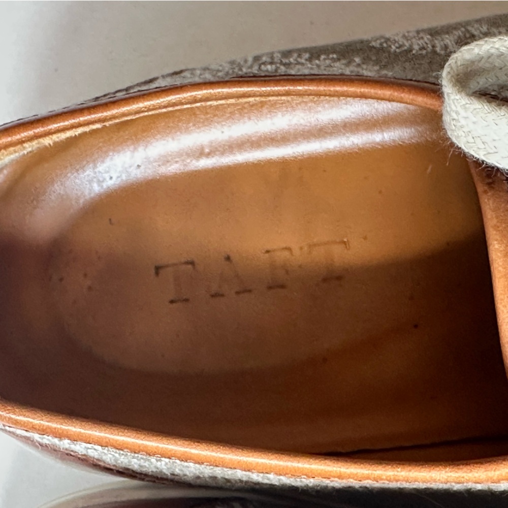 TAFT Jack Neutral Paisley Jacquard Design Sneakers With Leather Size 44 (11) EUC - Picture 9 of 12